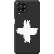 Черный чехол BoxFace Samsung Galaxy M53 5G (M536) Білий хрест ЗСУ