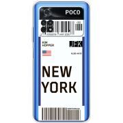 Прозрачный чехол BoxFace Xiaomi Poco M4 Pro 4G Ticket New York