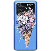 Чехол со стразами BoxFace Xiaomi Poco M4 Pro 4G Ice Cream Flowers