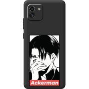 Черный чехол BoxFace Samsung Galaxy A03 (A035) Attack On Titan - Ackerman