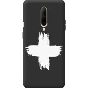Черный чехол BoxFace OnePlus 7 Pro Білий хрест ЗСУ