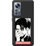 Черный чехол BoxFace Xiaomi 12 / 12X Attack On Titan - Ackerman