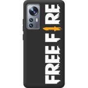 Черный чехол BoxFace Xiaomi 12 / 12X Free Fire White Logo