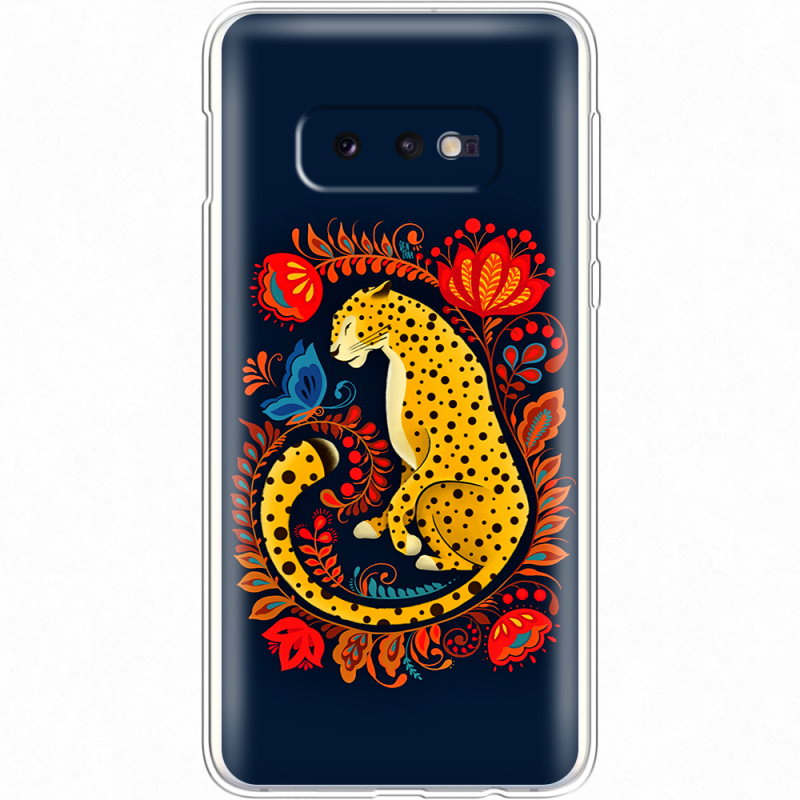 Чехол Uprint Samsung G970 Galaxy S10e Petrykivka Leopard