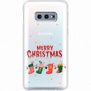 Прозрачный чехол Uprint Samsung G970 Galaxy S10e Merry Christmas