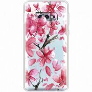 Прозрачный чехол Uprint Samsung G970 Galaxy S10e Pink Magnolia