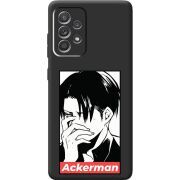 Черный чехол BoxFace Samsung A525 Galaxy A52 Attack On Titan - Ackerman
