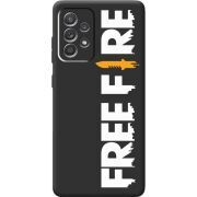 Черный чехол BoxFace Samsung A525 Galaxy A52 Free Fire White Logo