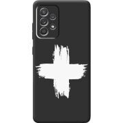 Черный чехол BoxFace Samsung A525 Galaxy A52 Білий хрест ЗСУ