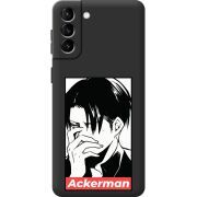 Черный чехол BoxFace Samsung Galaxy S21 FE (G990) Attack On Titan - Ackerman
