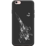 Черный чехол Uprint Apple iPhone 6 Plus / 6S Plus Військовий літак