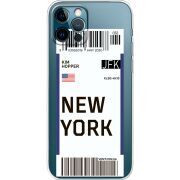 Прозрачный чехол BoxFace Apple iPhone 12 Pro Ticket New York
