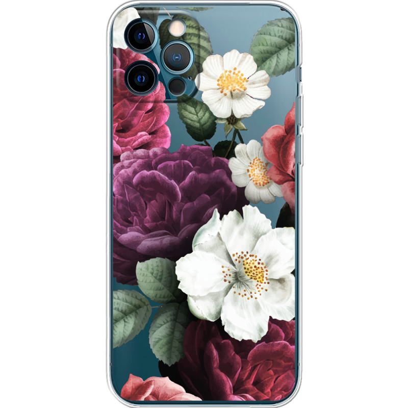 Прозрачный чехол BoxFace Apple iPhone 12 Pro Floral Dark Dreams