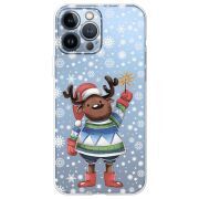 Прозрачный чехол BoxFace Apple iPhone 13 Pro Christmas Deer with Snow