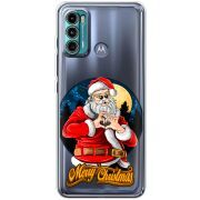 Прозрачный чехол BoxFace Motorola G60 Cool Santa