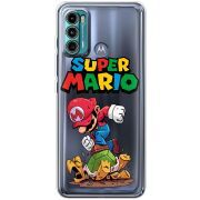 Прозрачный чехол BoxFace Motorola G60 Super Mario