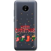 Прозрачный чехол BoxFace Nokia C20 Merry Christmas