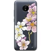 Прозрачный чехол BoxFace Nokia C20 Cherry Blossom