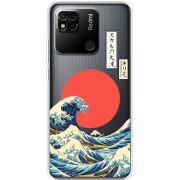 Прозрачный чехол BoxFace Xiaomi Redmi 10A Большая волна в Канагаве