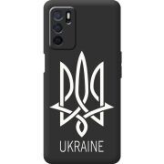 Черный чехол BoxFace OPPO A16 Тризуб монограмма ukraine