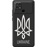Черный чехол BoxFace Poco C40 Тризуб монограмма ukraine
