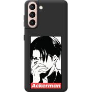 Черный чехол BoxFace Samsung G991 Galaxy S21 Attack On Titan - Ackerman