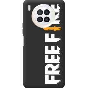 Черный чехол BoxFace Huawei Nova 8i Free Fire White Logo