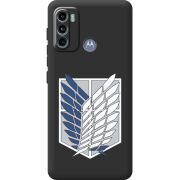 Черный чехол BoxFace Motorola G60 Атака Титанов Крылья Свободы