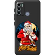 Черный чехол BoxFace Motorola G60 Cool Santa