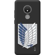 Черный чехол BoxFace Nokia C21 Атака Титанов Крылья Свободы