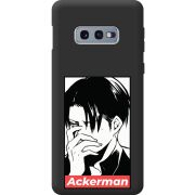 Черный чехол BoxFace Samsung G970 Galaxy S10e Attack On Titan - Ackerman