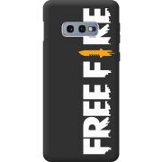 Черный чехол BoxFace Samsung G970 Galaxy S10e Free Fire White Logo