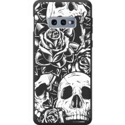 Черный чехол BoxFace Samsung G970 Galaxy S10e Skull and Roses