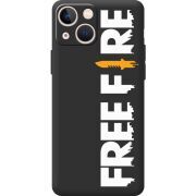 Черный чехол BoxFace Apple iPhone 13 mini Free Fire White Logo