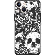 Черный чехол BoxFace Apple iPhone 13 mini Skull and Roses