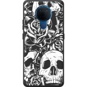 Черный чехол BoxFace Nokia 5.4 Skull and Roses