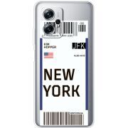 Прозрачный чехол BoxFace Xiaomi Poco X4 GT Ticket New York