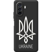 Черный чехол BoxFace Huawei Nova Y70 Тризуб монограмма ukraine