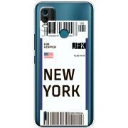 Прозрачный чехол BoxFace Nokia C21 Plus Ticket New York