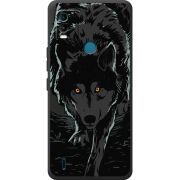 Черный чехол BoxFace Nokia C21 Plus Wolf