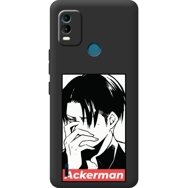 Черный чехол BoxFace Nokia C21 Plus Attack On Titan - Ackerman