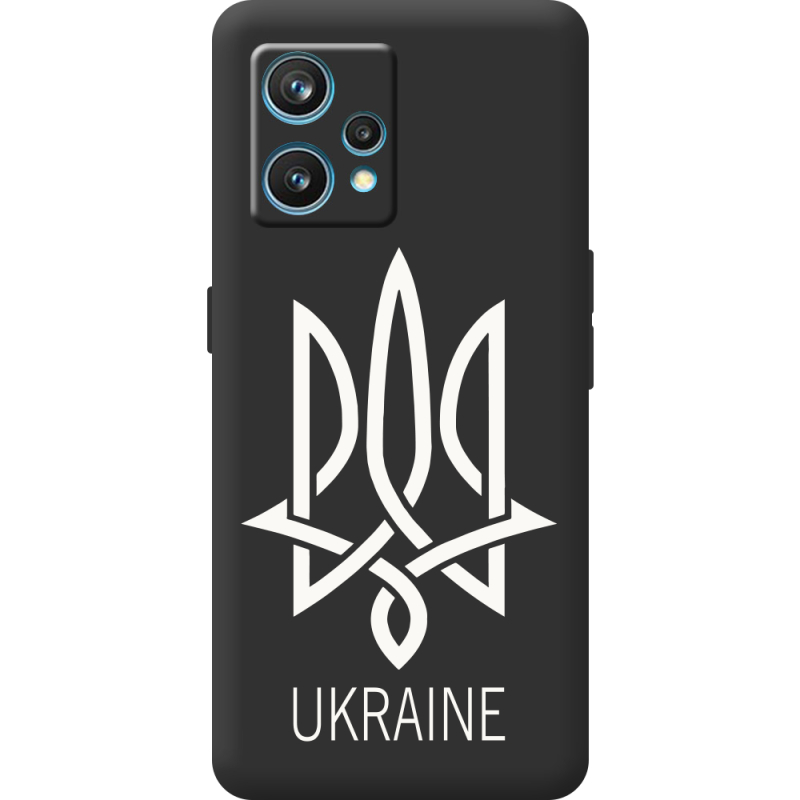 Черный чехол BoxFace Realme 9 Pro Plus Тризуб монограмма ukraine