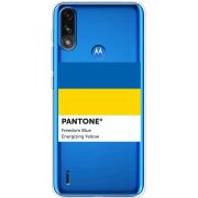 Прозрачный чехол BoxFace Motorola E7i Power Pantone вільний синій