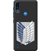Черный чехол BoxFace Motorola E7i Power Атака Титанов Крылья Свободы