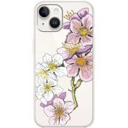 Прозрачный чехол BoxFace Apple iPhone 14 Cherry Blossom