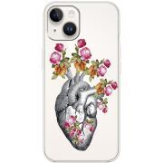 Чехол со стразами Apple iPhone 14 Heart