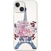 Чехол со стразами Apple iPhone 14 Plus Eiffel Tower