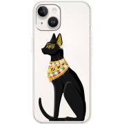 Чехол со стразами Apple iPhone 14 Plus Egipet Cat