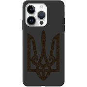 Черный чехол BoxFace Apple iPhone 14 Pro Ukrainian Trident