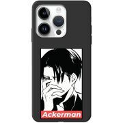 Черный чехол BoxFace Apple iPhone 14 Pro Attack On Titan - Ackerman